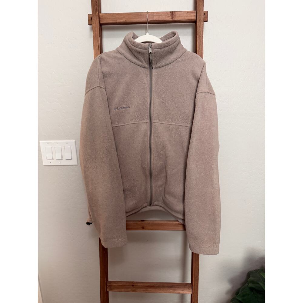 Columbia- Men's Fleece Full zip jacket- Tan- Size XL